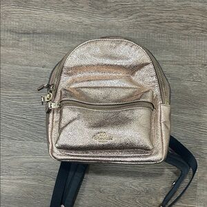 Coach Shimmering Rose Gold Backpack